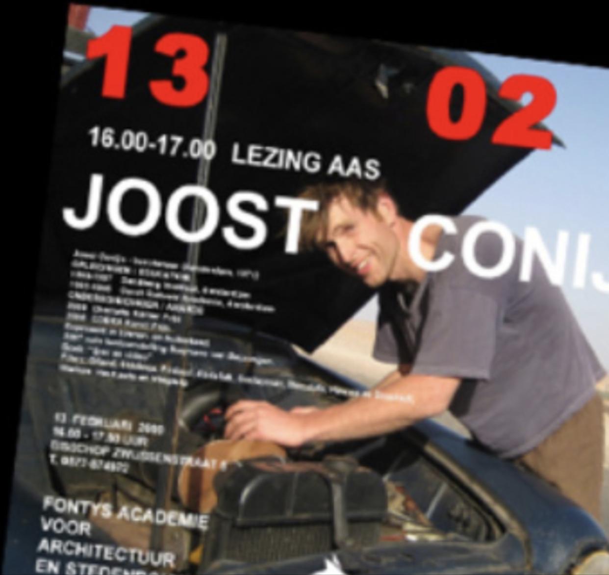 Poster: 13 02 Lezing AAS, Joost Conijn — Fontys Academie voor Architectuur en Stedenbouw